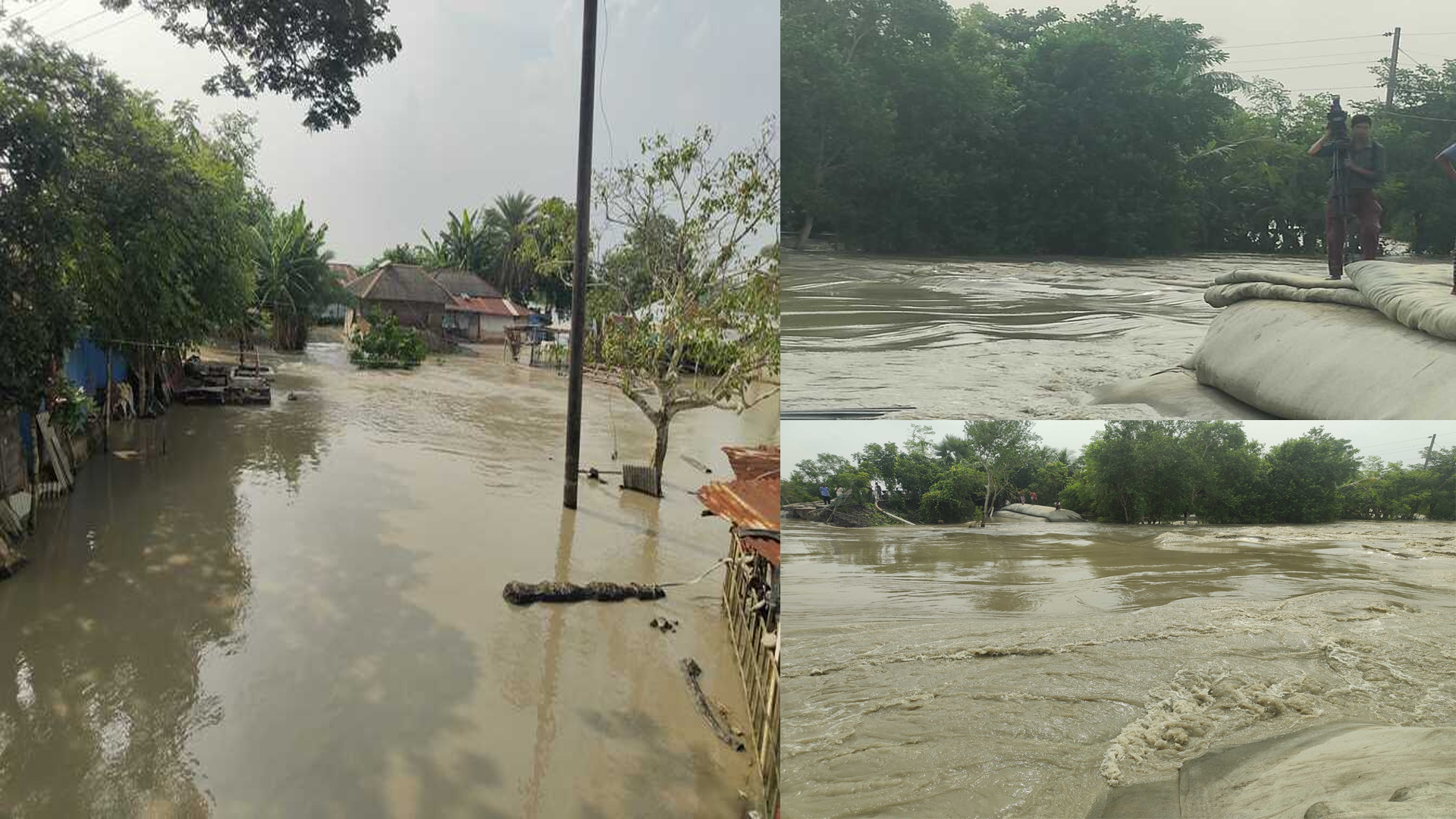 দুই দিনেও মেরামত হয়নি বাঁধ, প্লাবিত ৬ গ্রাম
