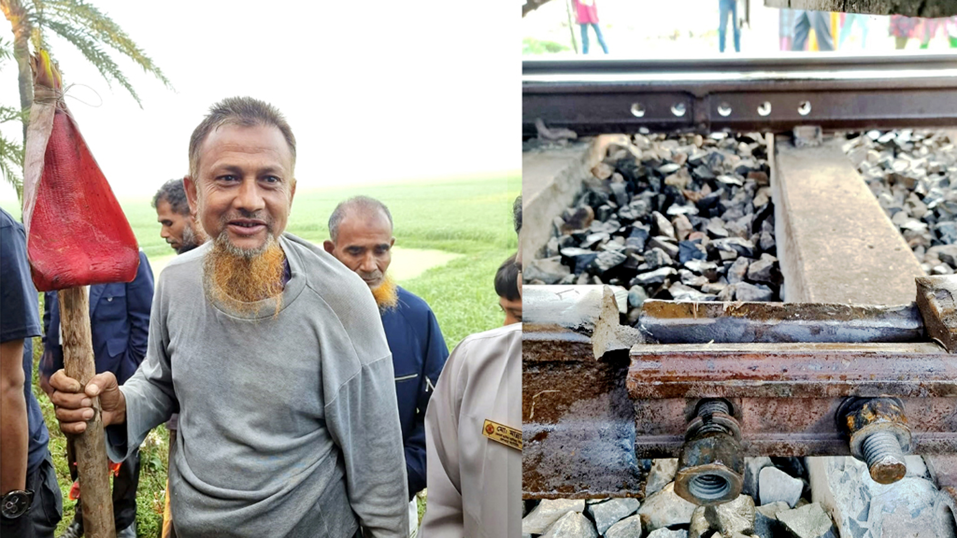 কলার মোচা দেখিয়ে শত শত ট্রেনযাত্রীকে বিপদমুক্ত করলেন এনামুল