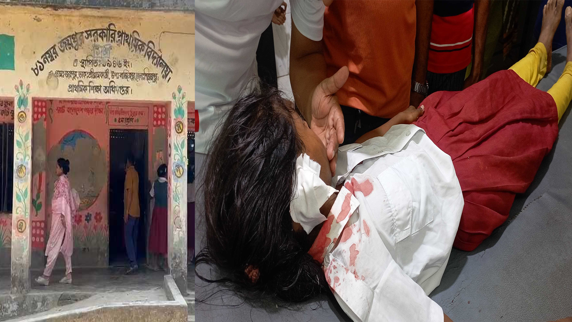 পিরোজপুরে স্কুলের ক্লাসরুমে ভেঙে পড়ল সিলিং ফ্যান, আহত ২