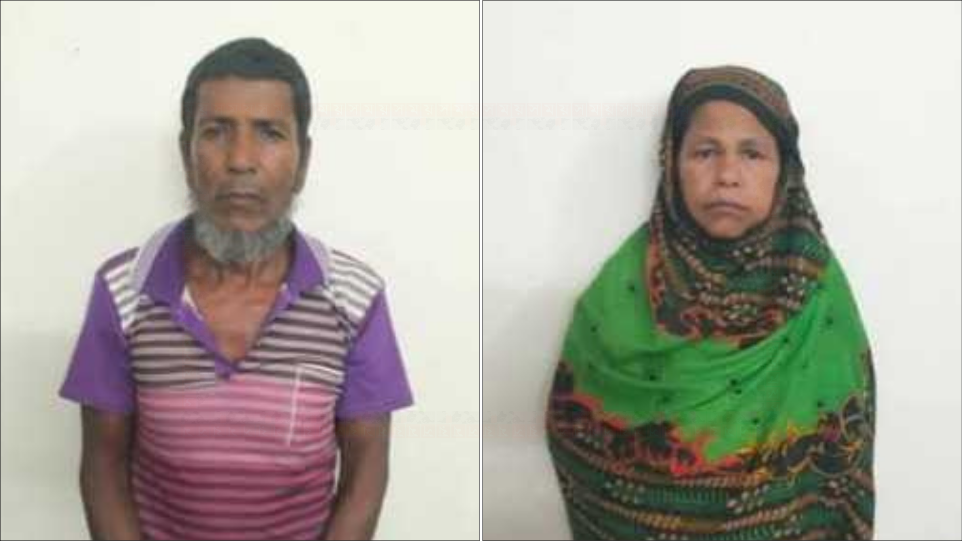 গাঁজাসহ নিজ বাড়িতে স্বামী-স্ত্রী গ্রেফতার