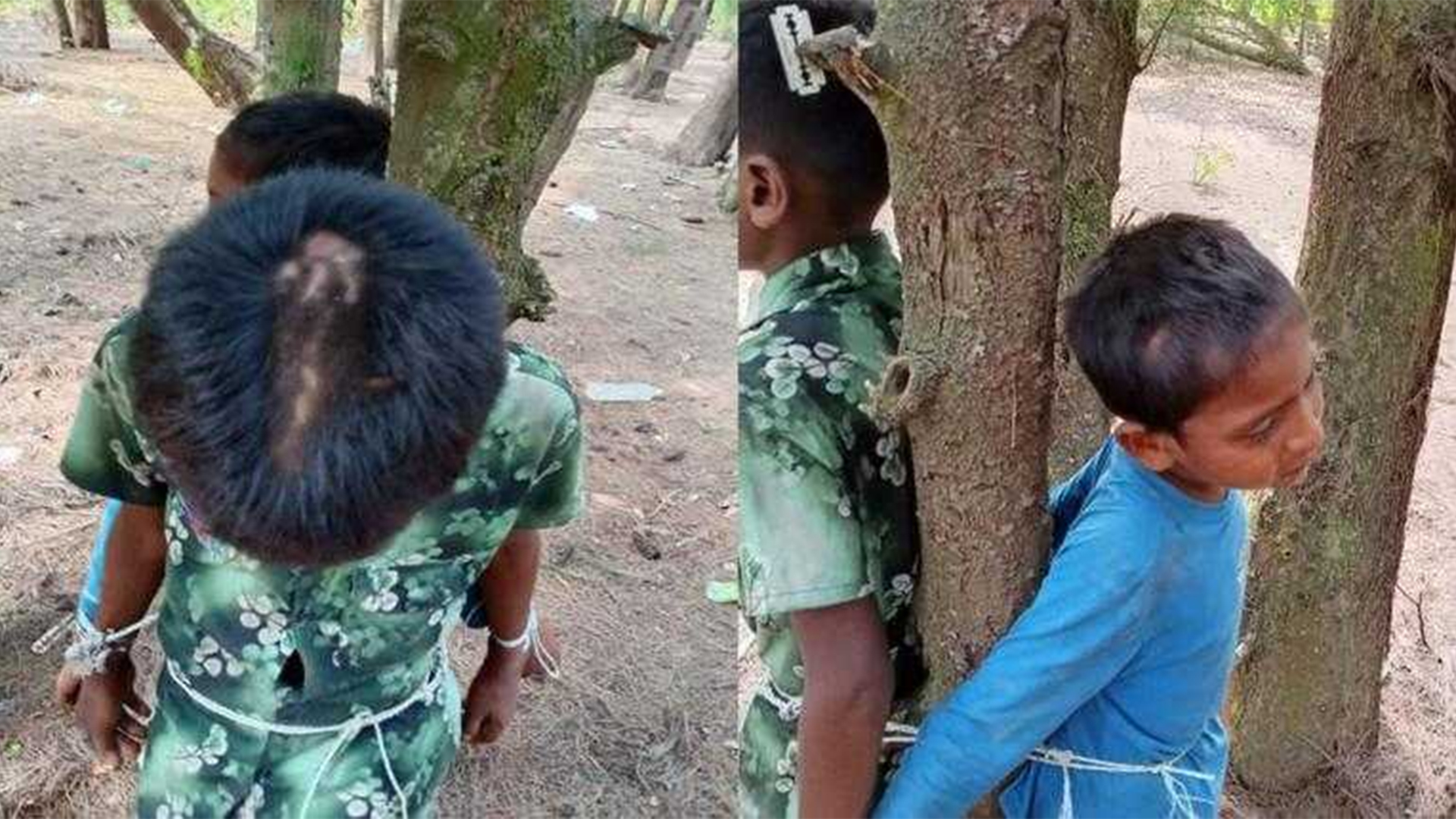 রাঙ্গাবালীতে চুরির অভিযোগে ২ শিশুকে গাছে বেঁধে নির্যাতন
