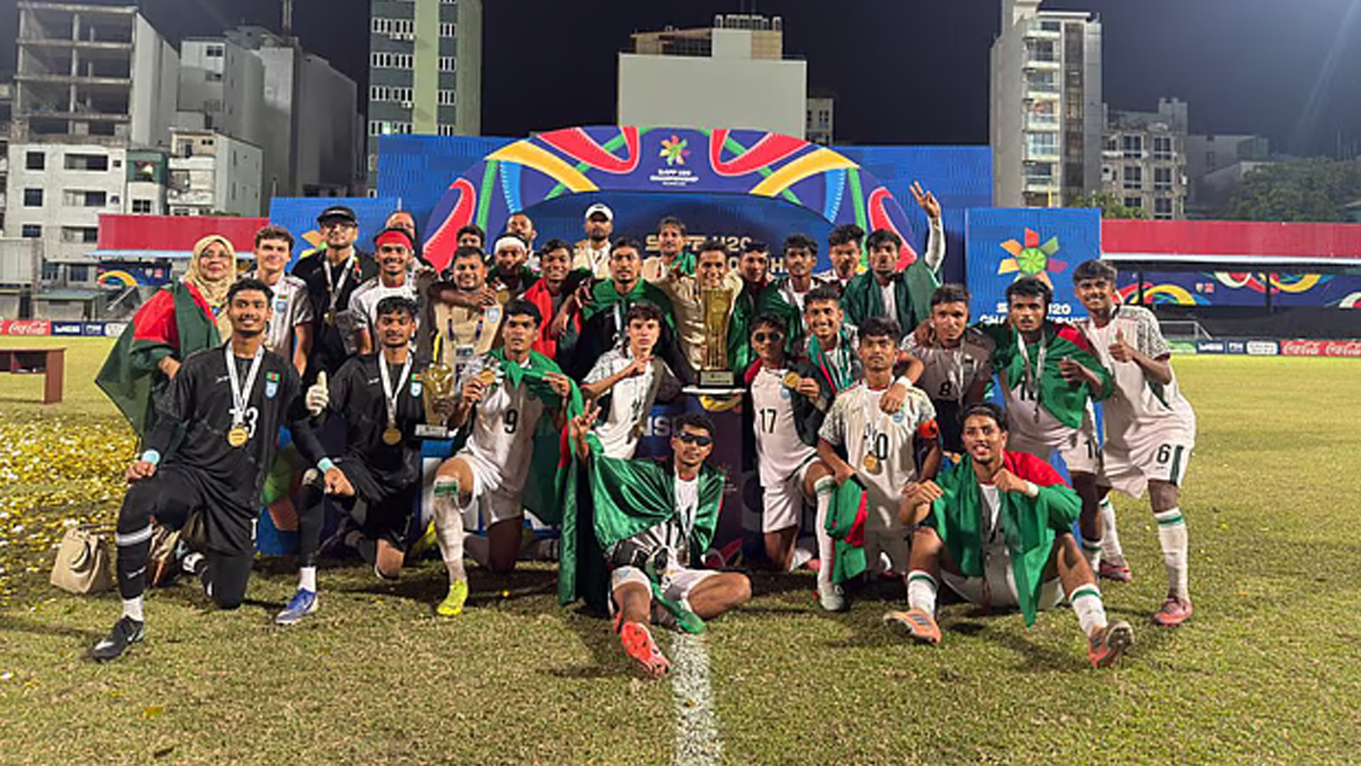 ভারতকে হারিয়ে অনূর্ধ্ব-২০ সাফের চ্যাম্পিয়ন বাংলাদেশ