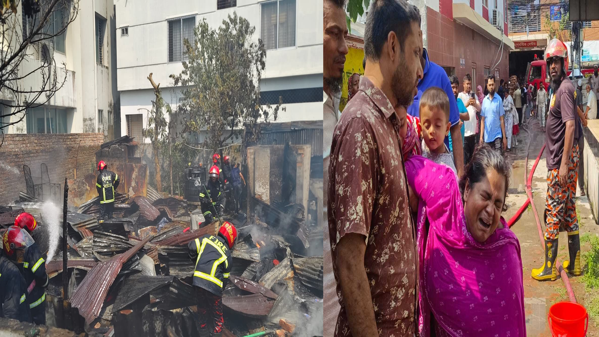 খুলনায় আগুনে ৪ বাড়ি পুড়ে ছাই, ভুক্তভোগীর আহাজারি