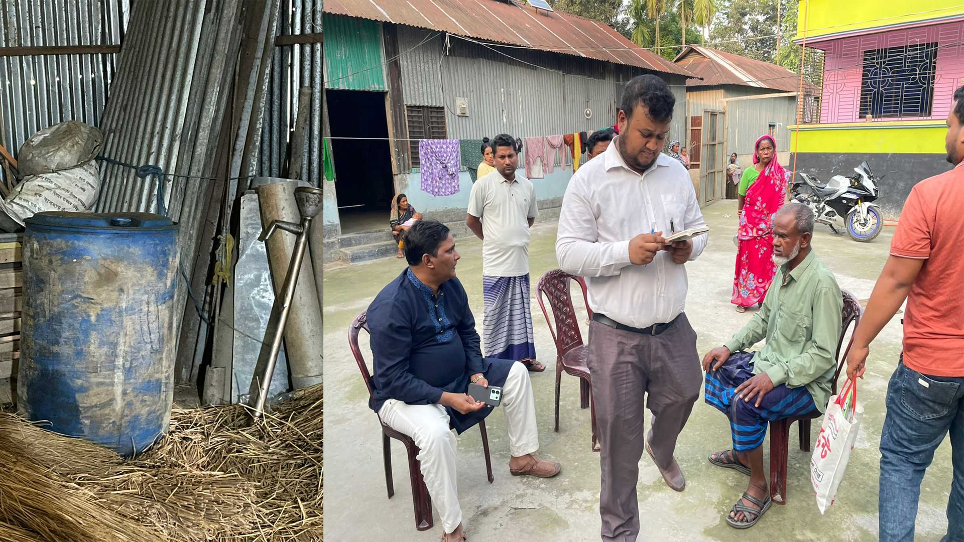 গোয়ালঘরে ড্রাম ভরা পেট্রোল, জরিমানা