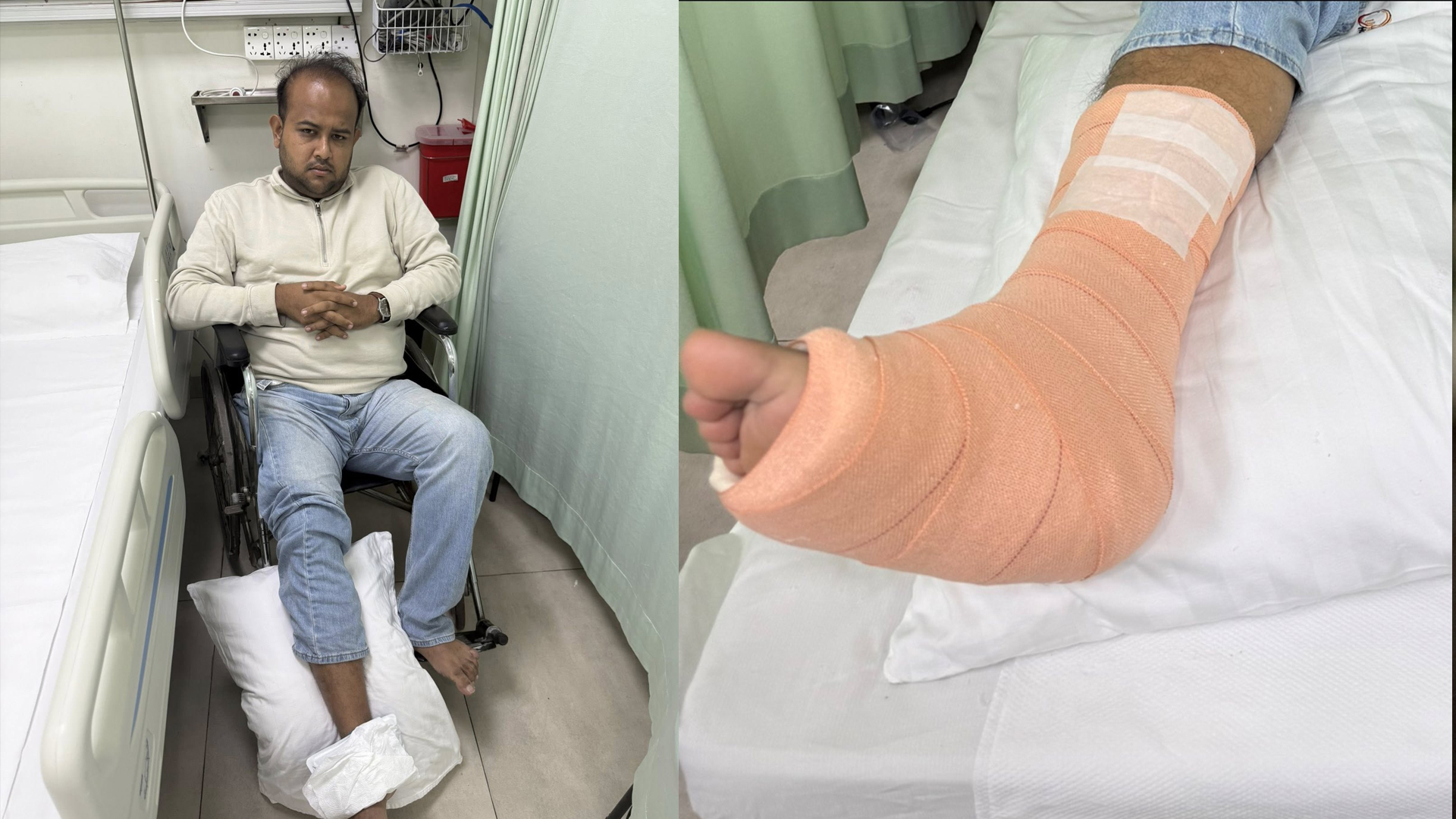 ভূমিকম্পের সময় সিঁড়ি দিয়ে নামতে গিয়ে পা ভাঙলেন ঢাবি ছাত্রদল নেতা হামিম