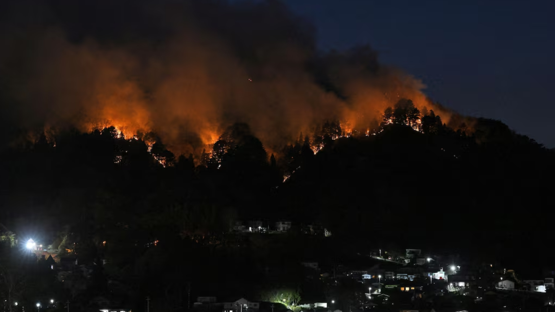 জাপানে নিয়ন্ত্রণে আসছে না দাবানল, পুড়ে ছাই ২ হাজার একর বনভূমি