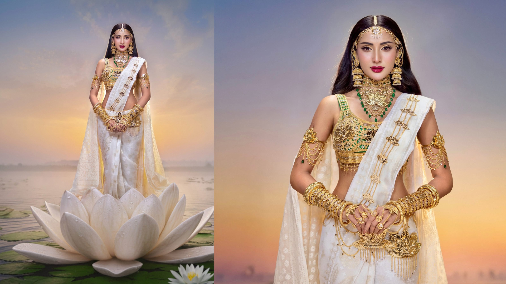 জামদানি আর শাপলা ফুলে বাংলাদেশকে তুলে ধরলেন মিথিল...