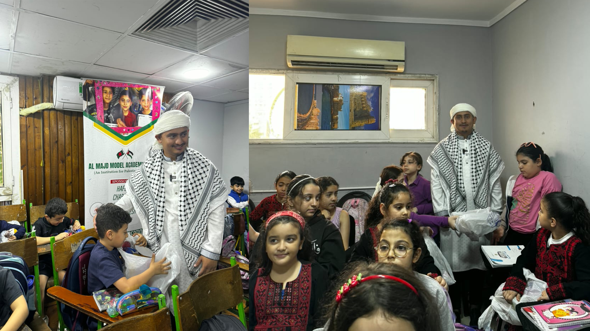 হাফেজ্জী চ্যারিটেবল সোসাইটির ফিলিস্তিনি মাদ্রাসা পরিদর্শনে সারজিস আলম