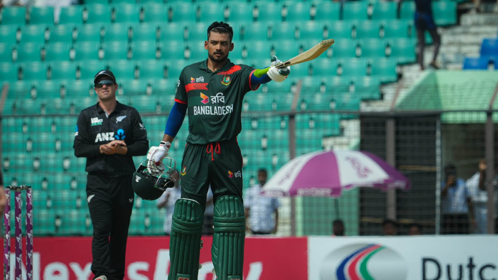 শান্তর সেঞ্চুরি আর লিটনের হাফ সেঞ্চুরির পরও ২৬৫ রানে থামল বাংলাদেশ