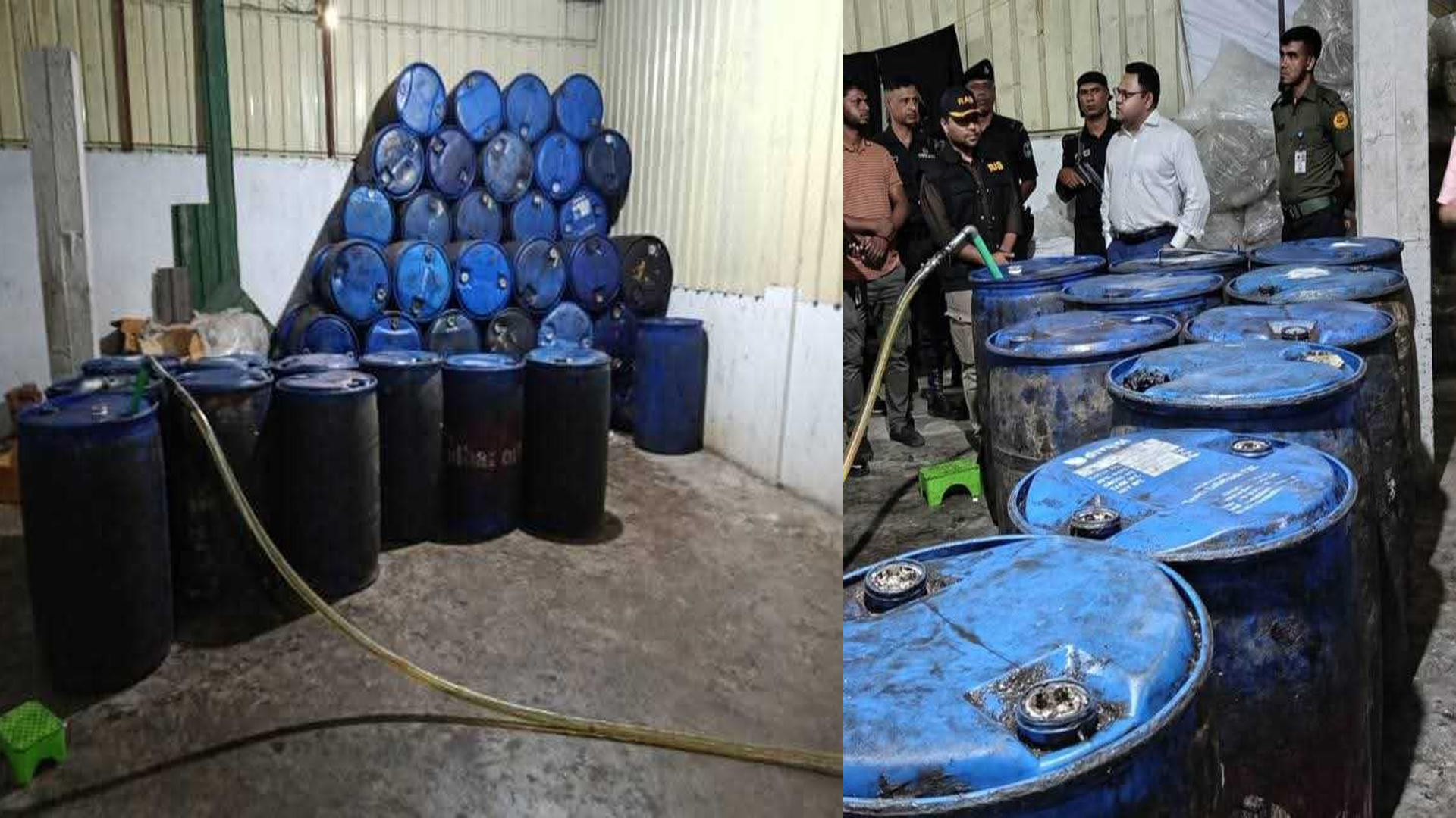 রূপগঞ্জে ভেজাল ভোজ্যতেল কারখানায় অভিযান, জরিমানা