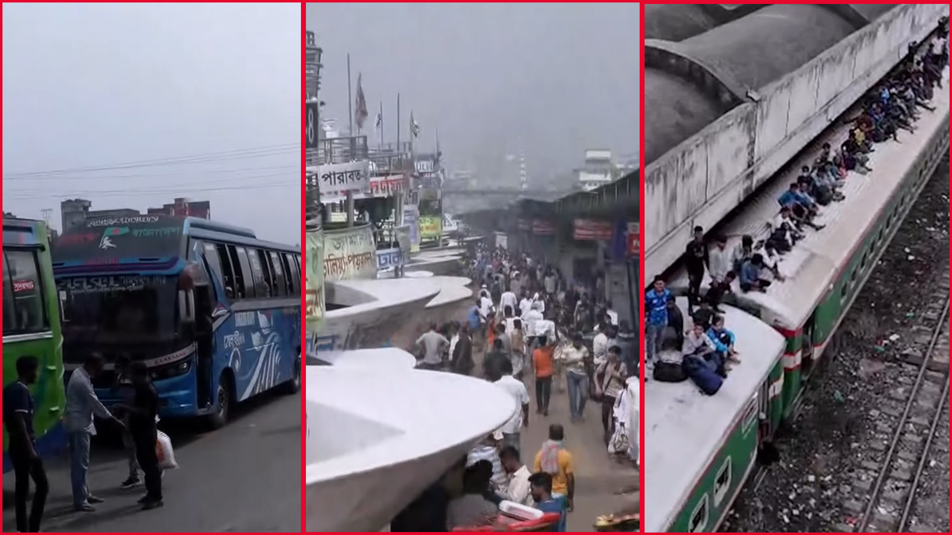 লঞ্চ টার্মিনালেও যাত্রীর উপচে পড়া ভিড়, যানজটহীন সড়ক পথ