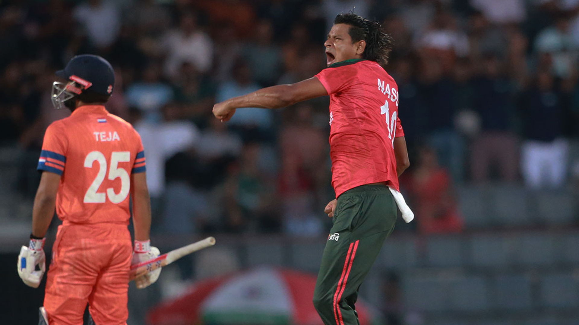 নাসুম-তাসকিনের তোপে পাওয়ার প্লেতে ৩ উইকেট হারাল নেদারল্যান্ডস