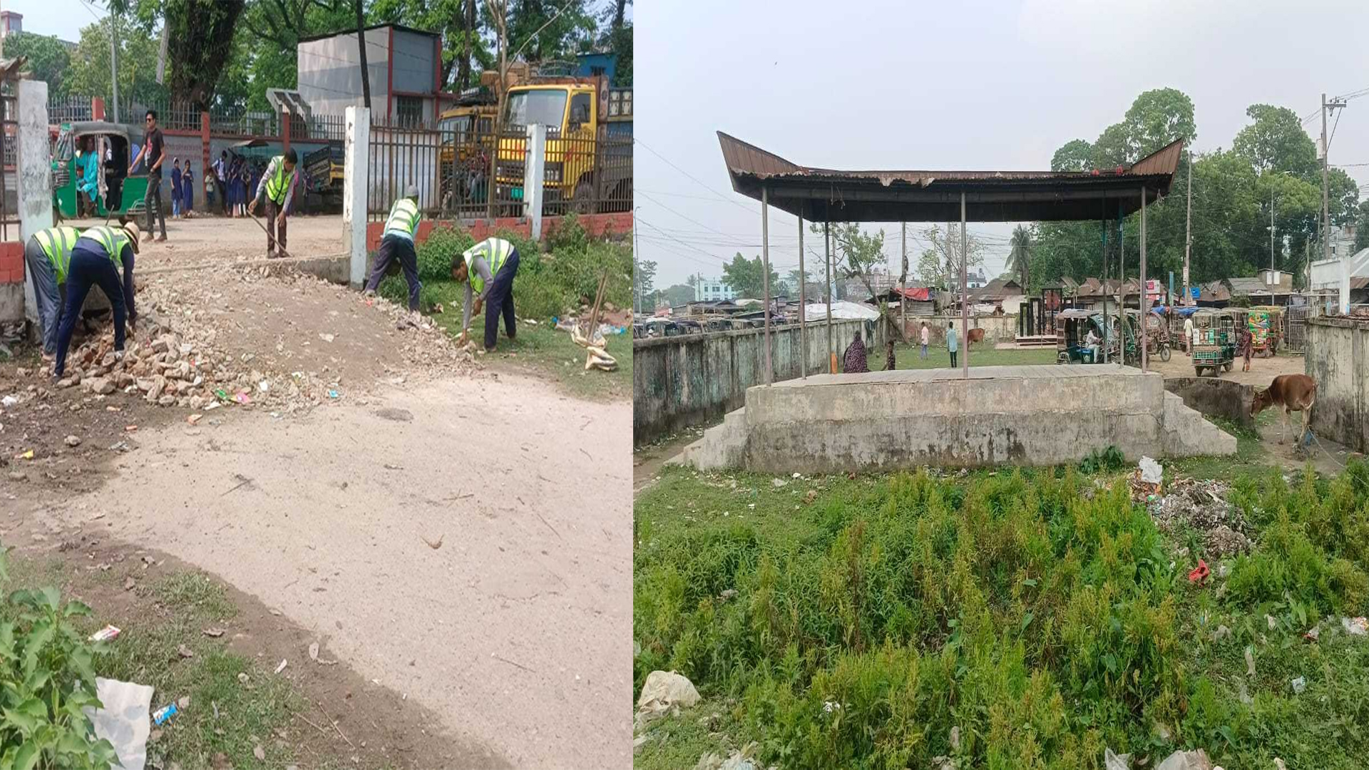 মোহনগঞ্জে রেলের জায়গায় গাড়ি পার্কিং তৈরির চেষ্টা বিএনপি নেতার