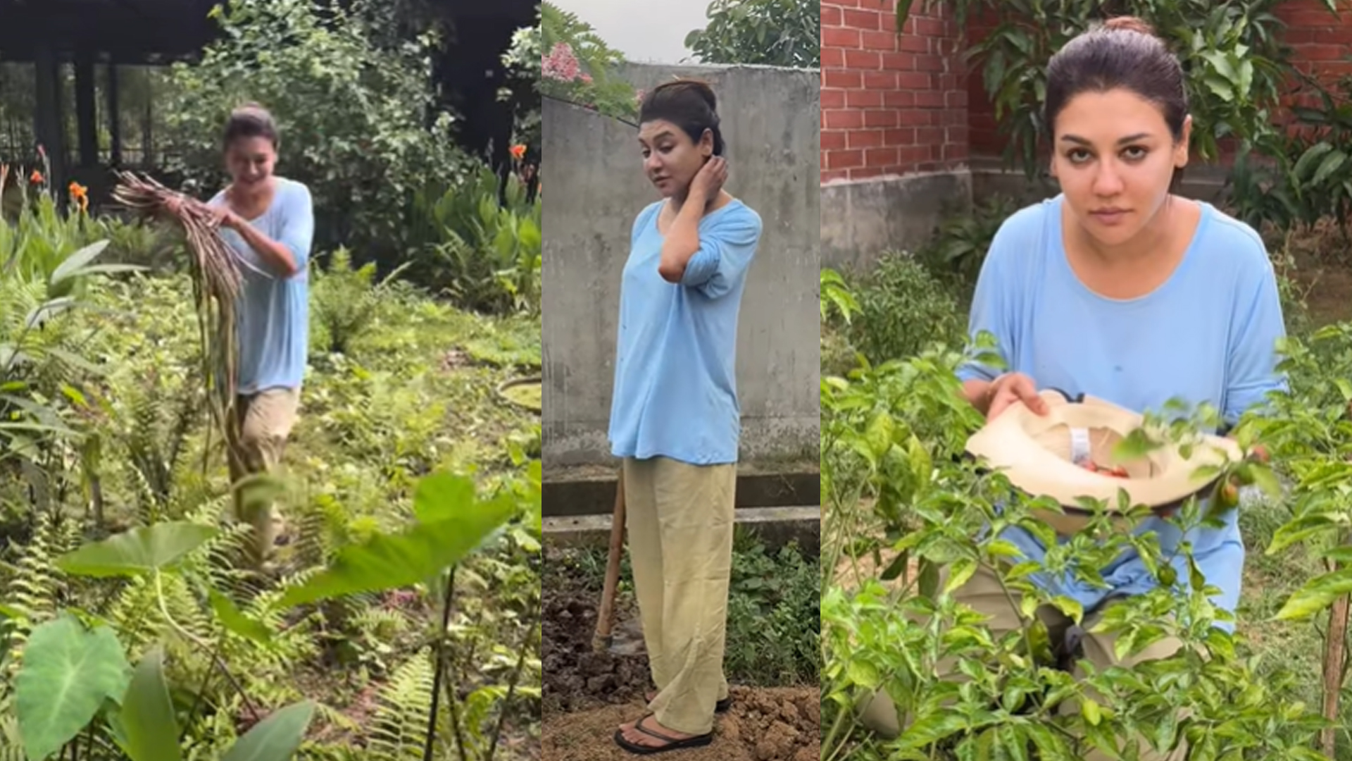 বৃষ্টিতে ভিজে সবজি তোলার পর ভক্তদের মজার ছলে যা বললেন জয়া আহসান