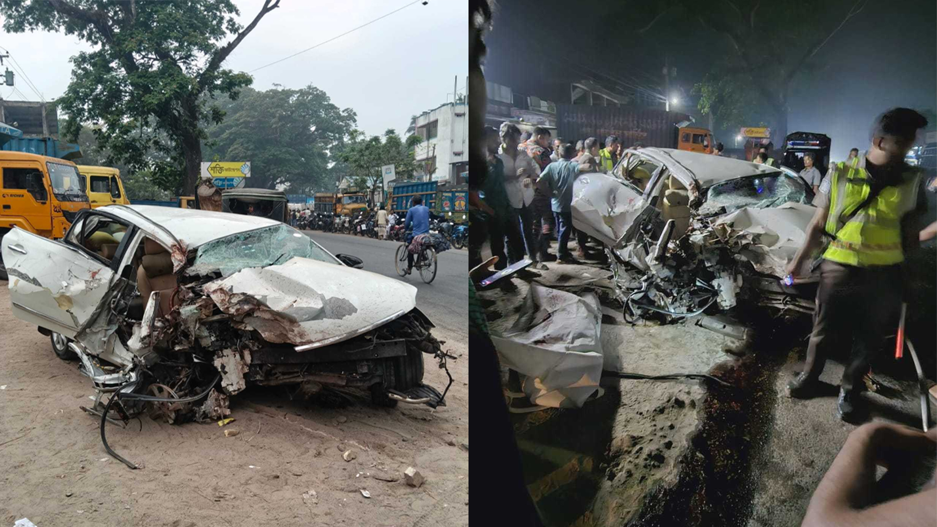 প্রাইভেটকারের নিয়ন্ত্রণ হারিয়ে স্বামী নিহত, স্ত্রী আহত