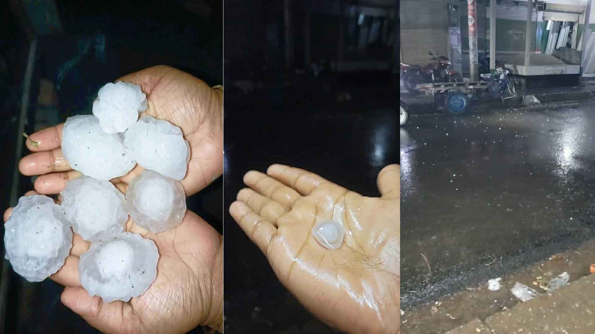 কুড়িগ্রামে হঠাৎ শিলাবৃষ্টি, দুশ্চিন্তায় কৃষক