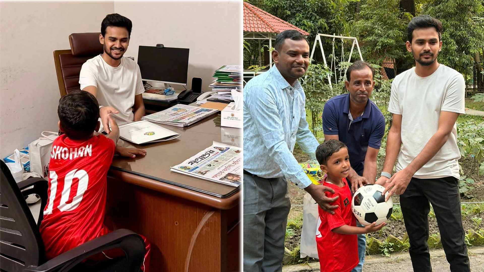 ক্রীড়া উপদেষ্টার সঙ্গে ‘ক্ষুদে মেসি’ খ্যাত সোহানের সাক্ষাৎ