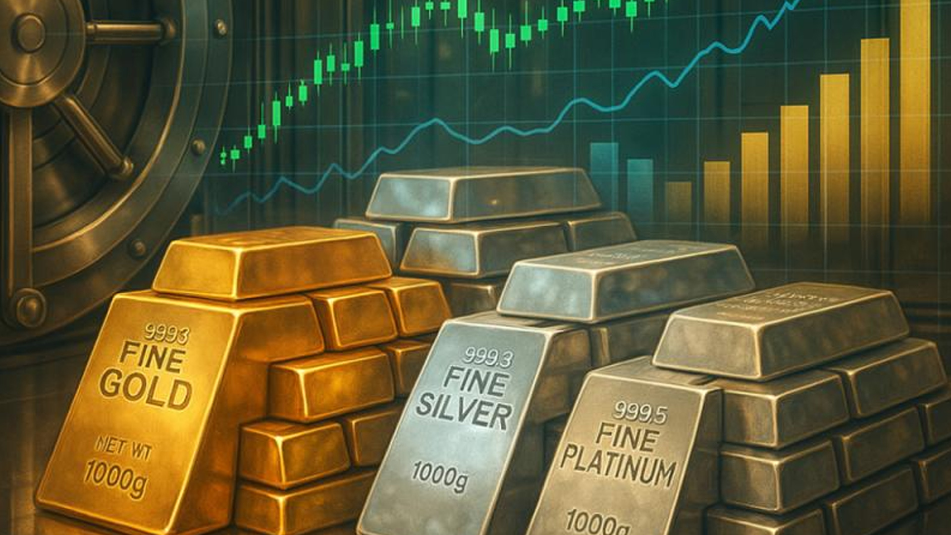 রেকর্ড উচ্চতা থেকে বিশ্ববাজারে স্বর্ণ-রুপা ও প্লাটিনামের দামে বড় পতন