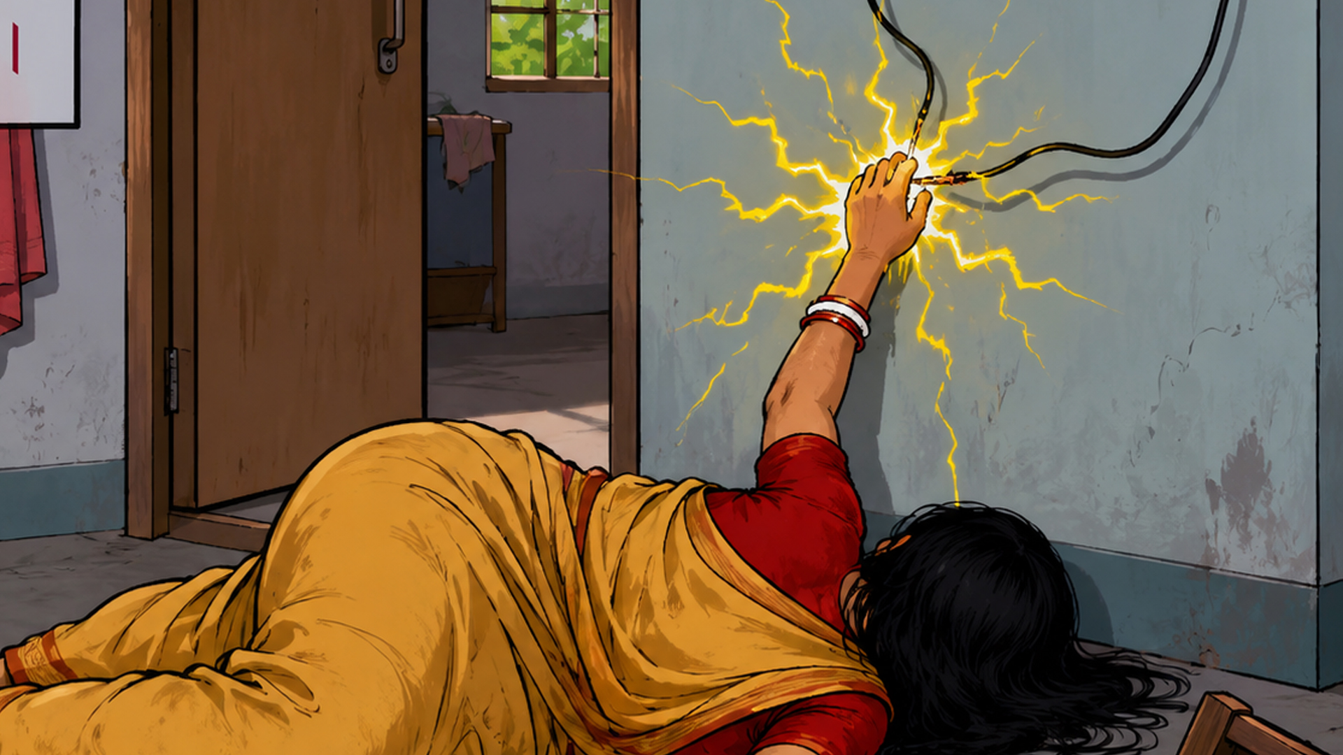 বিকেলে তালাক, রাতে বিদ্যুৎস্পৃষ্টে প্রাণ গেল গৃহবধূর