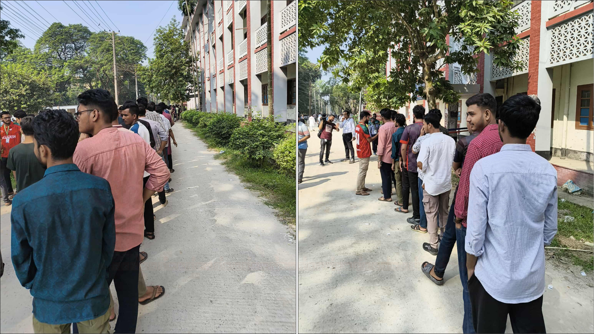উৎসবমুখর পরিবেশে চলছে রাকসু নির্বাচন