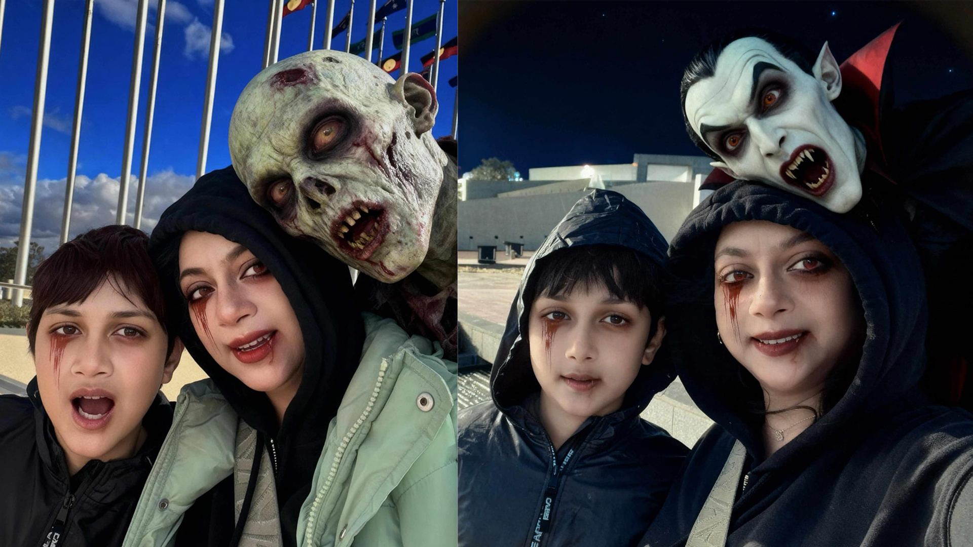 ভূতের লুকে ছেলেকে নিয়ে চমক দিলেন শাবনূর