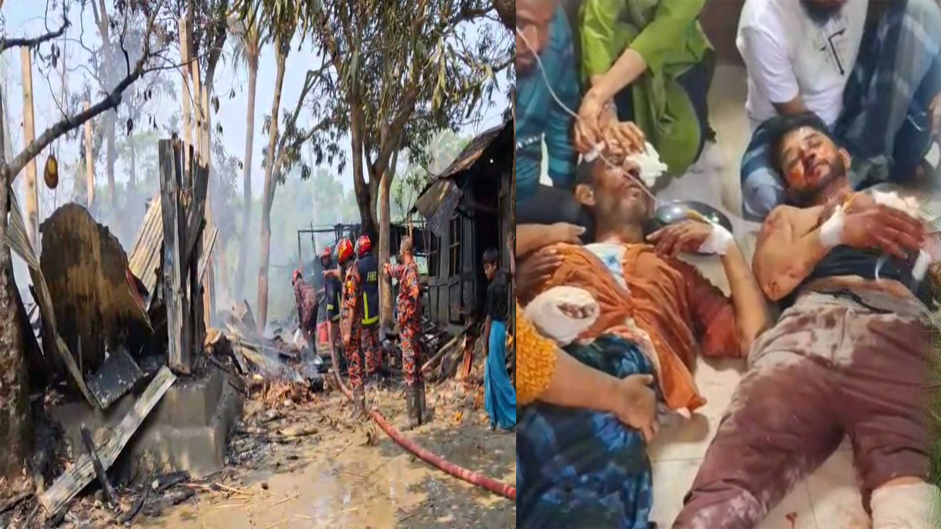 ডামুড্যায় বিএনপির ৬ কর্মীকে মারধর-বাড়িতে আগুন, আটক ২