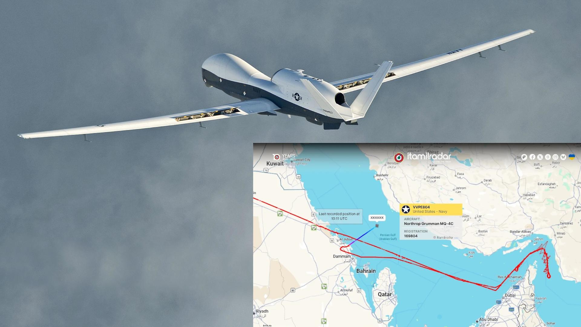 হরমুজ প্রণালীর ওপর থেকে যুক্তরাষ্ট্রের ২০০ মিলিয়ন ডলারের ড্রোন ‘নিখোঁজ’