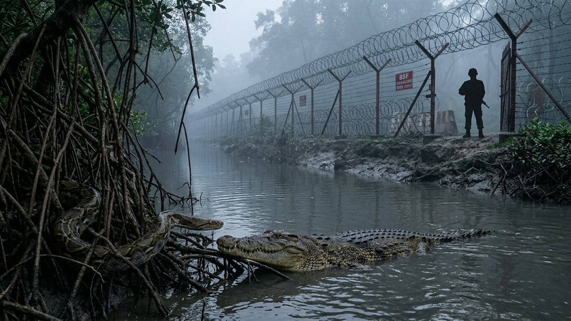 বাংলাদেশ সীমান্তে সাপ-কুমির মোতায়েন করবে ভারত!