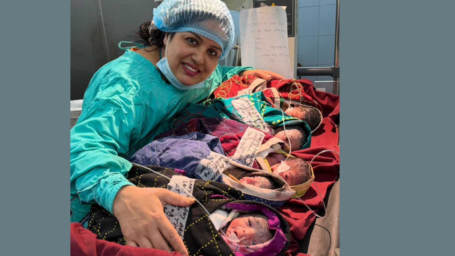 এক সঙ্গে পাঁচ সন্তানের জন্ম দিলেন এক নারী