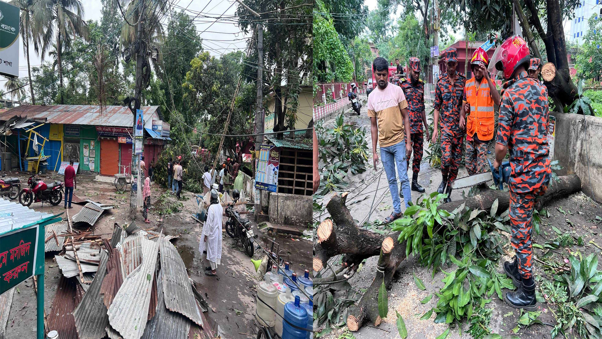 বাগেরহাটে ঝড়ে শতাধিক বসতবাড়ি-ব্যবসা প্রতিষ্ঠান ক্ষতিগ্রস্ত