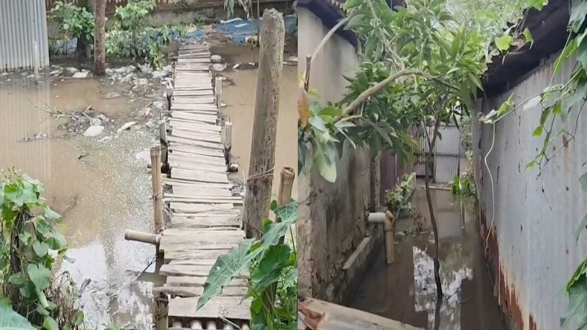 খালটি পুনর্খনন না হওয়ায় জলাবদ্ধতায় দুর্ভোগ