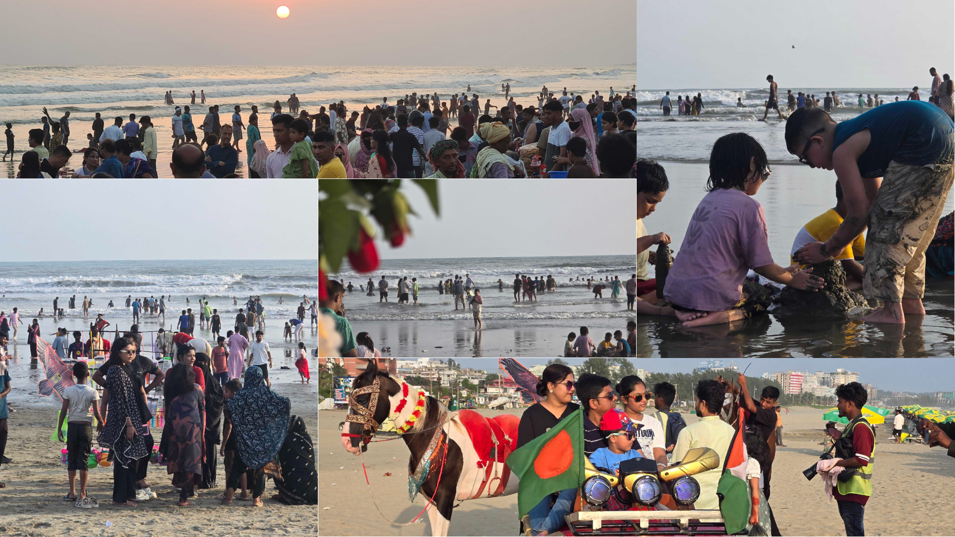 সাগরতীরে ঈদ আনন্দ, বাড়ছে পর্যটকের ভিড়