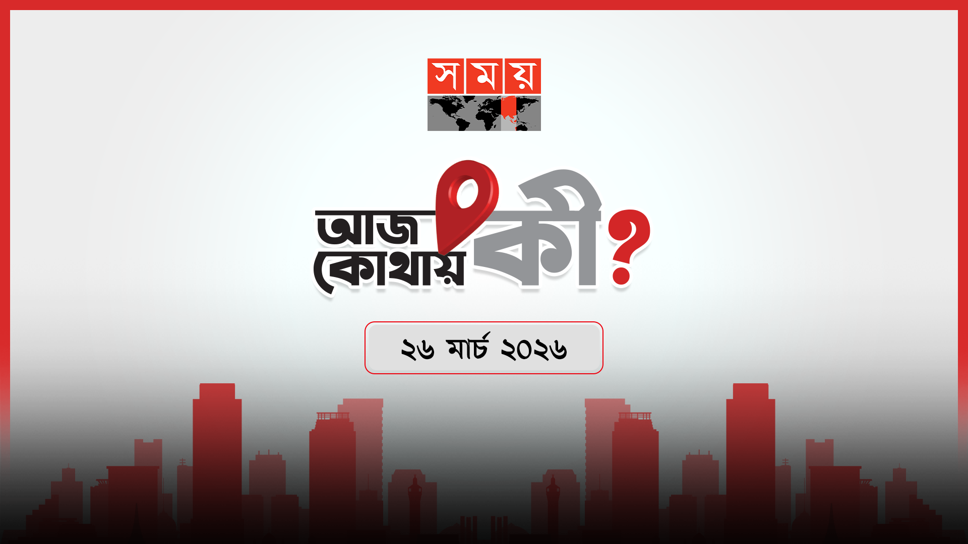আজ কোথায় কী?
