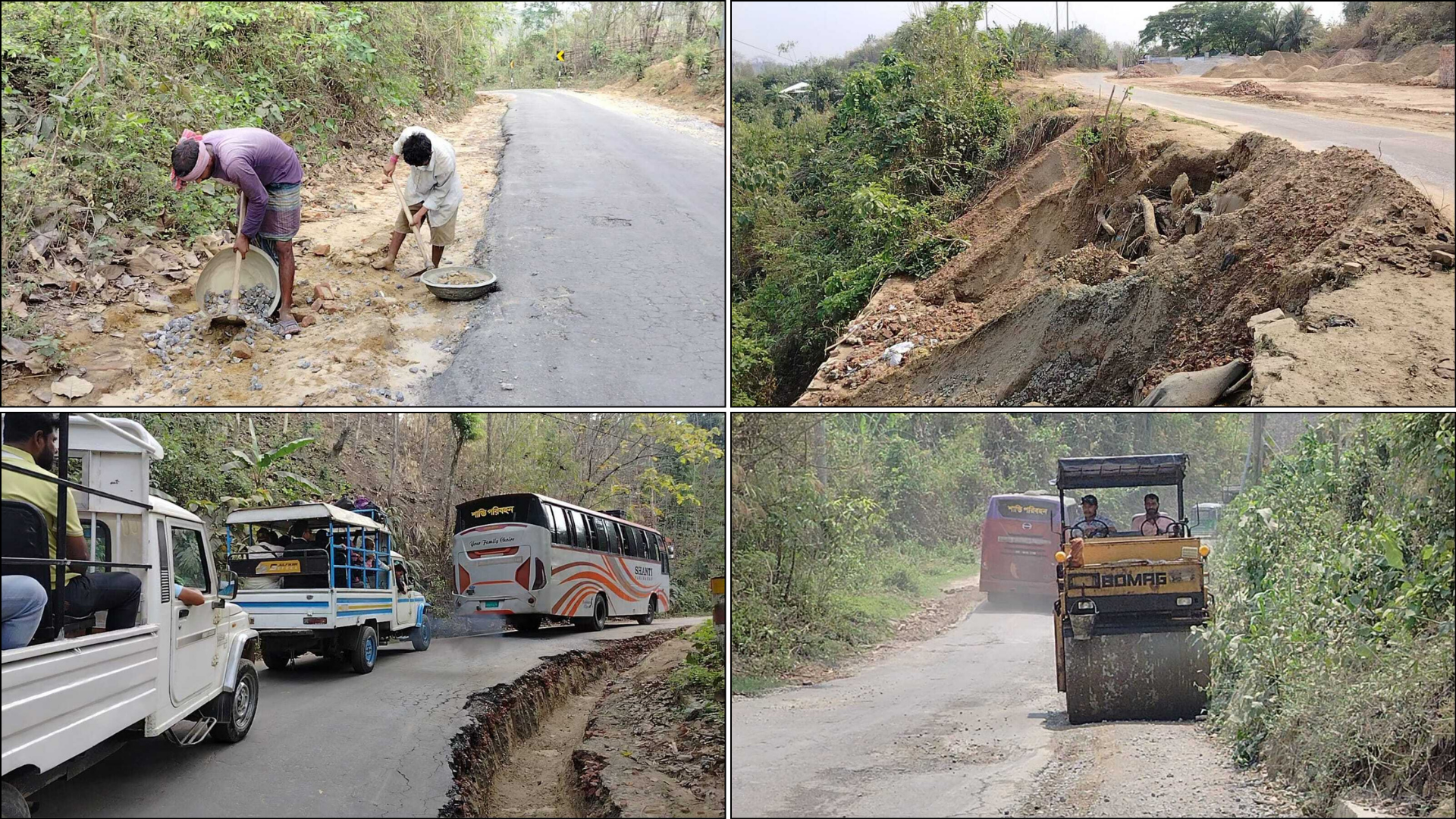 খানাখন্দে ভরা সাজেক যাওয়ার প্রধান সড়ক