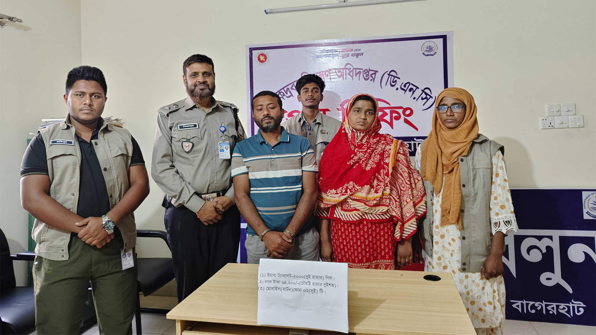 বাগেরহাটে ২ হাজার পিস ইয়াবাসহ স্বামী-স্ত্রী আটক