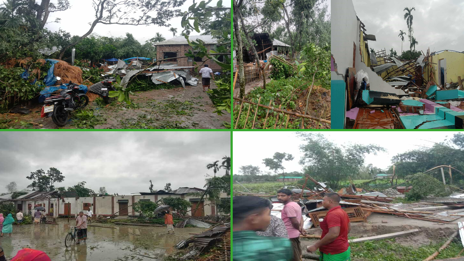 রংপুরে আকস্মিক ঝড়ে প্রায় ১ হাজার ঘরবাড়ি ক্ষতিগ্রস্ত, আহত ৫