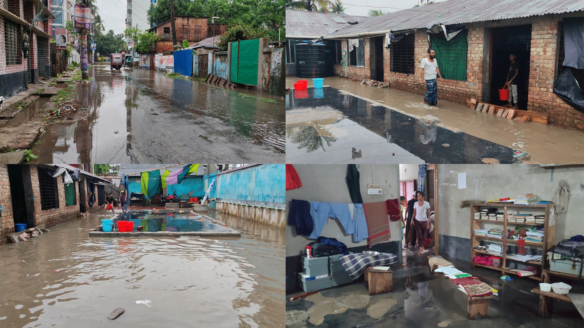 বাগেরহাটে বৃষ্টিতে ঘরবাড়িতে জলাবদ্ধতা, বোরো ধানের ক্ষতি