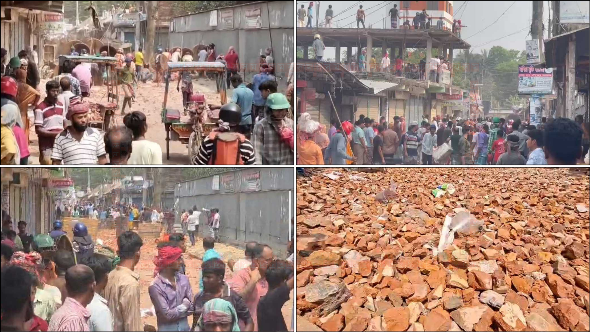 দ্বিতীয় দিনেও ভাঙ্গায় চার গ্রামের সংঘর্ষ, পুলিশসহ আহত শতাধিক