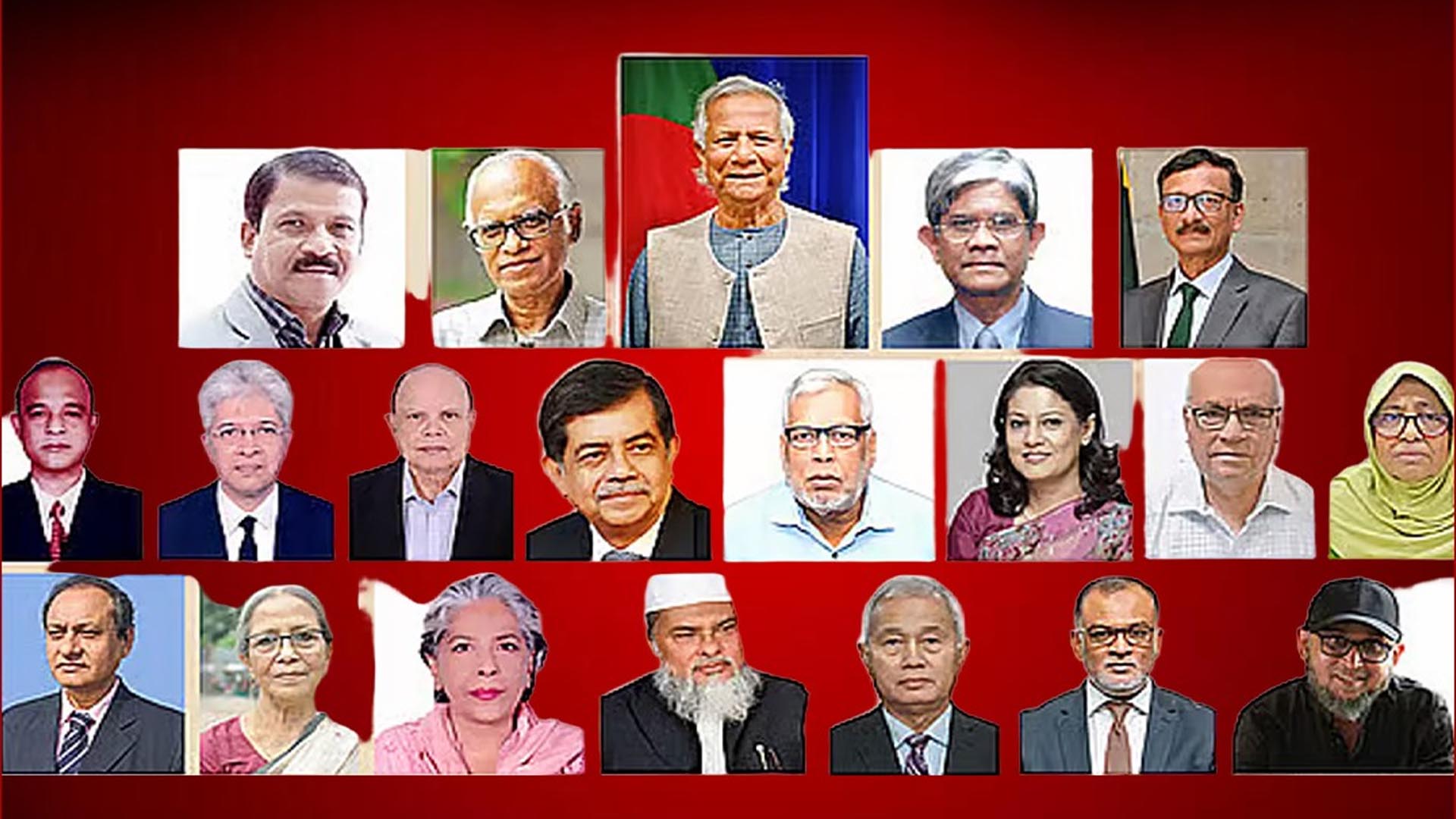 অন্তর্বর্তী সরকারের উপদেষ্টারা কে কোথায়