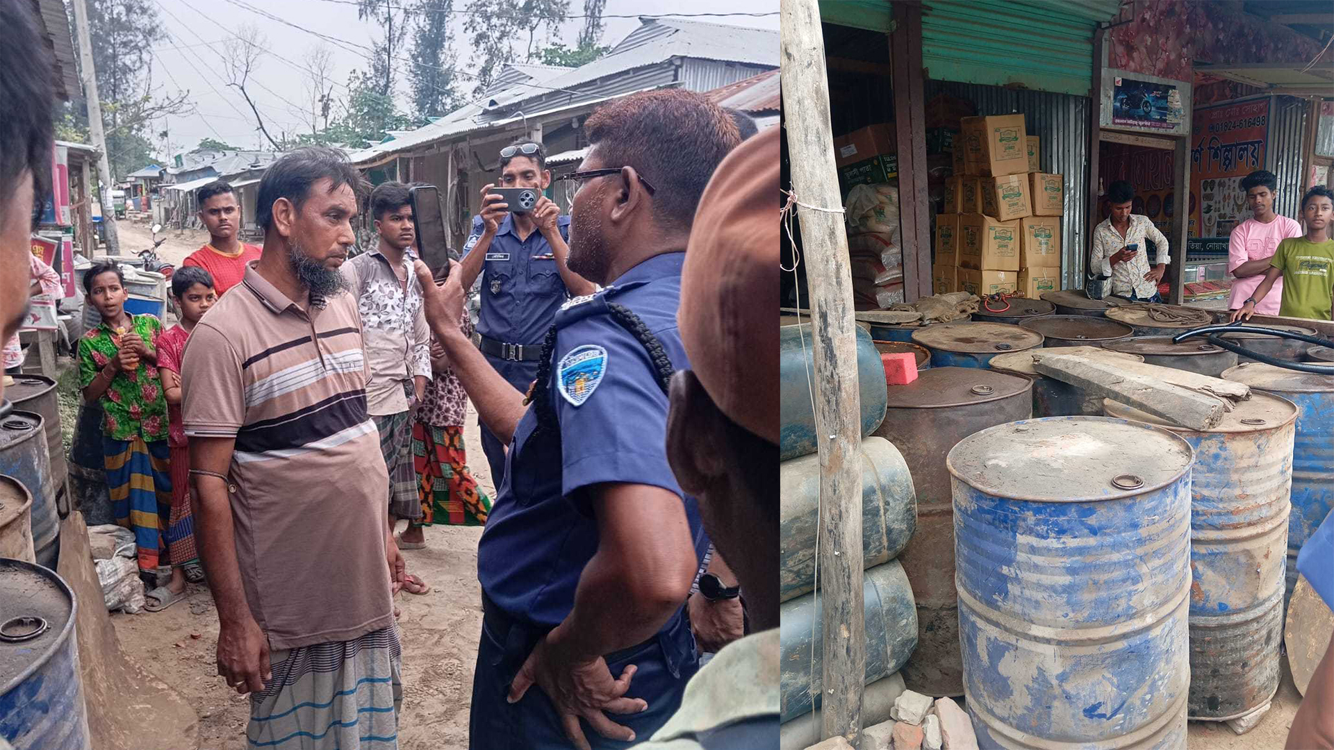 হাতিয়ায় ৩ হাজার লিটার ডিজেলসহ মুদি দোকানদার আটক