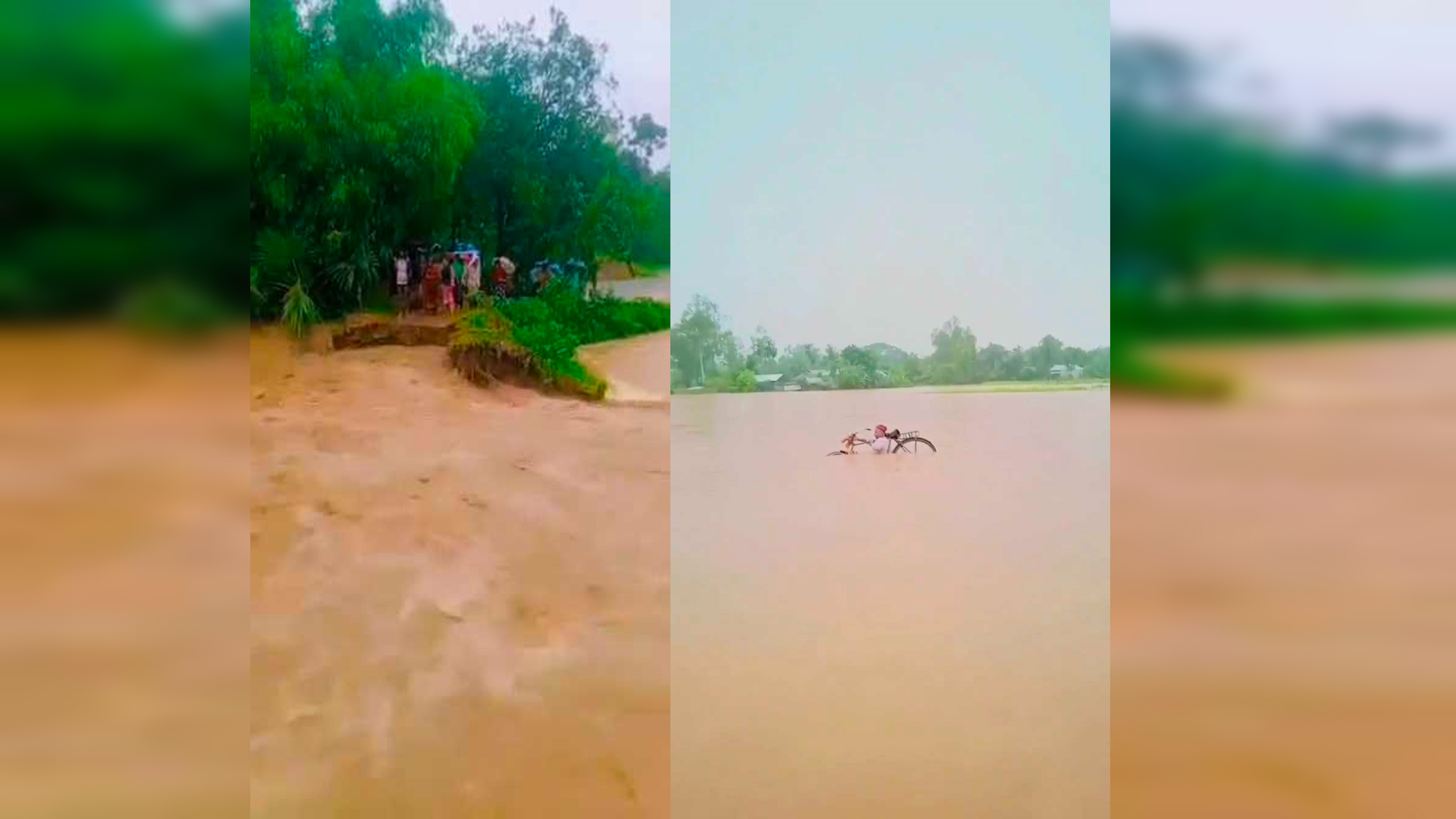 পাহাড়ি ঢলে প্লাবিত হালুয়াঘাটের নিম্নাঞ্চল