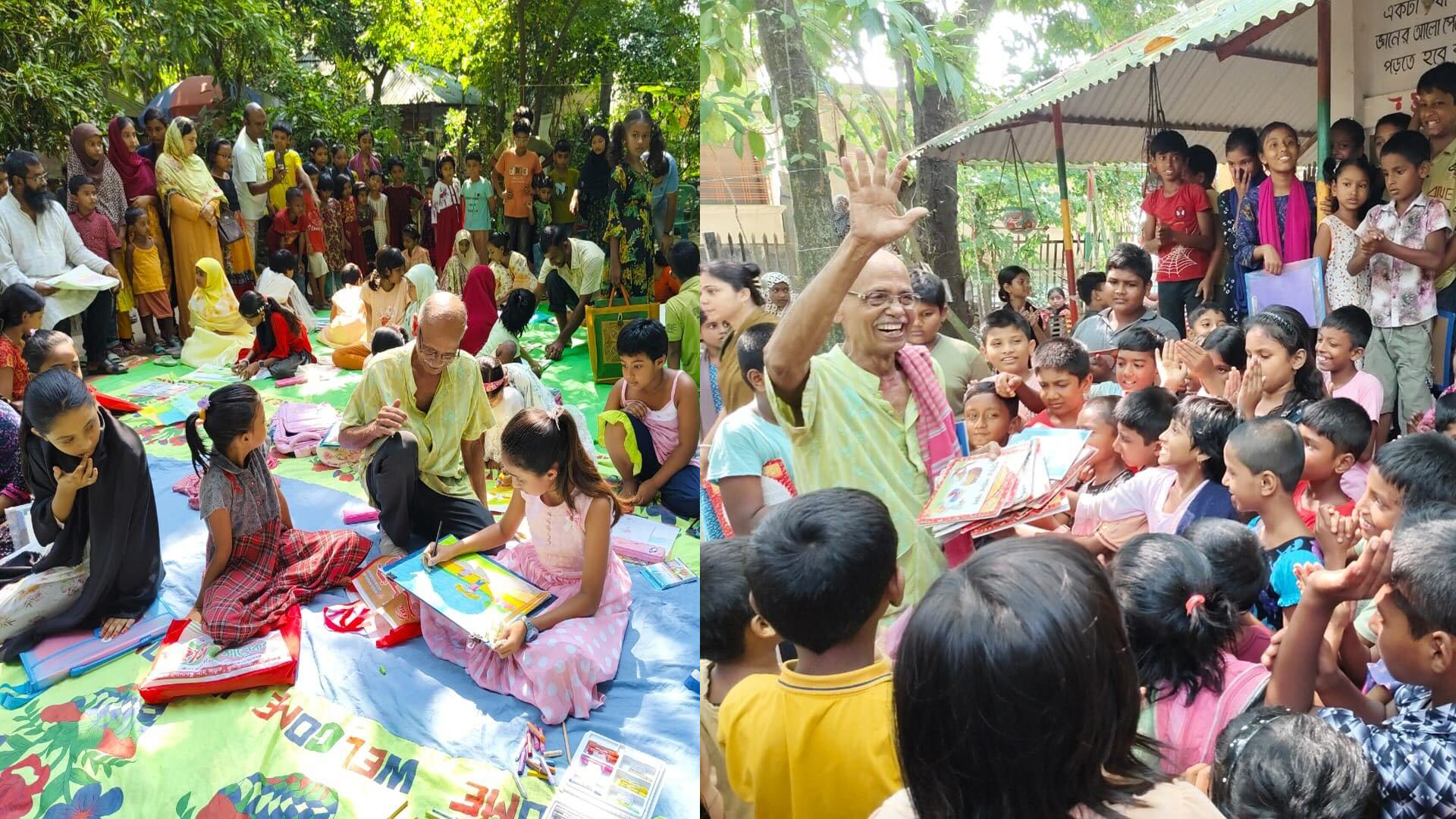 রং-তুলির ছোঁয়ায় শিশুদের হেমন্তবরণ