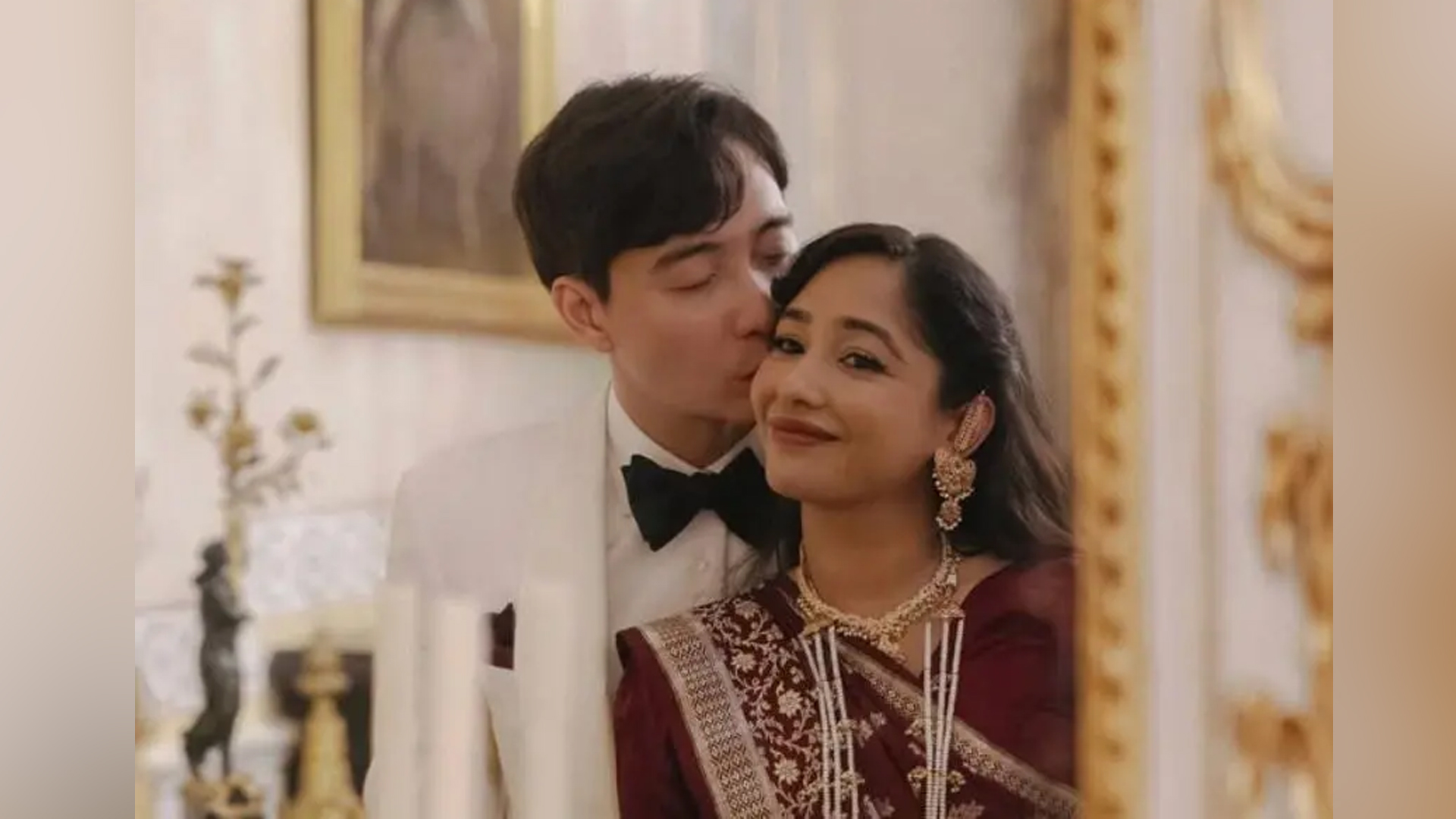 নব দম্পতি নাইজেল ও সাবরিনা। ছবি: সংগৃহীত