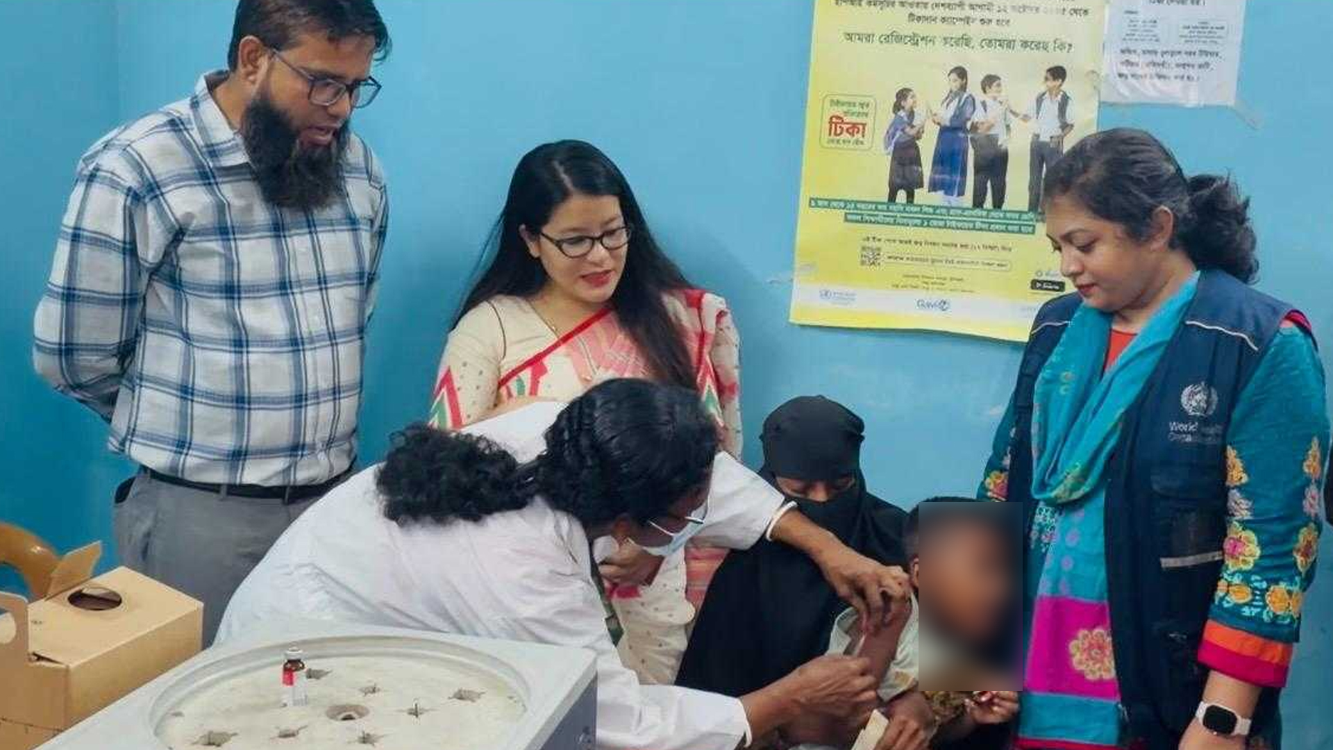 ‘ঝুঁকিপূর্ণ’ চাঁদপুরেও দেয়া হচ্ছে হামের টিকা