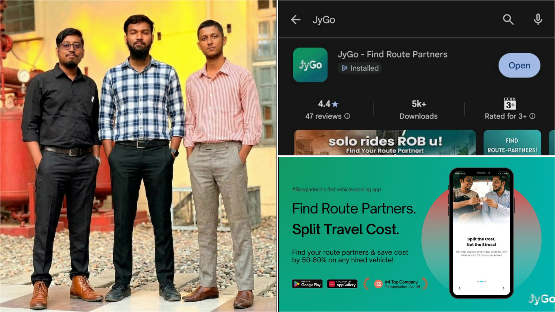 দেশে এই প্রথম ভেহিকেল-পুলিং অ্যাপ ‘যাইগো’ আনলেন বুয়েট শিক্ষার্থীরা