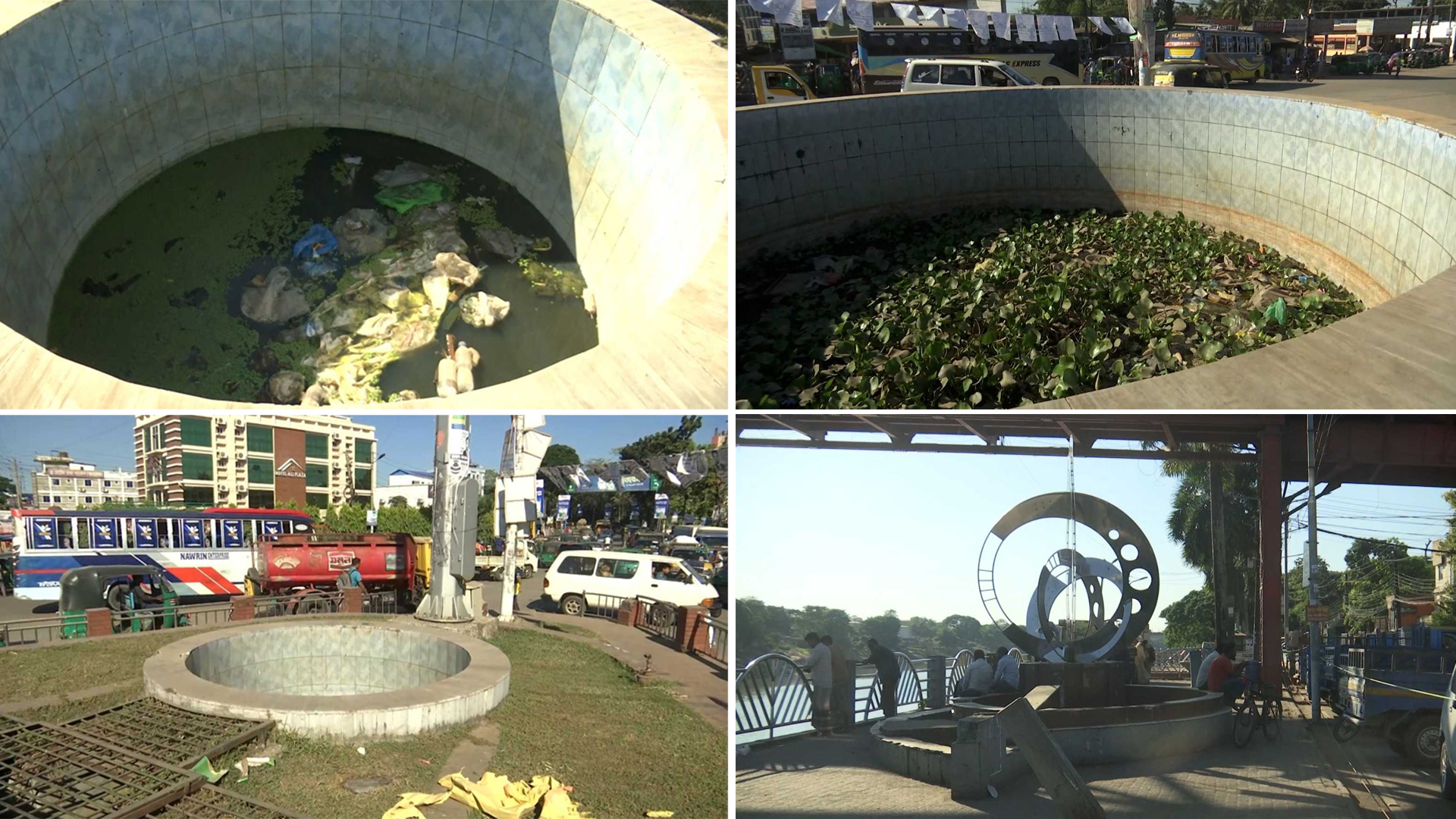 কোটি টাকার ফোয়ারাগুলো এখন ময়লার ভাগাড়