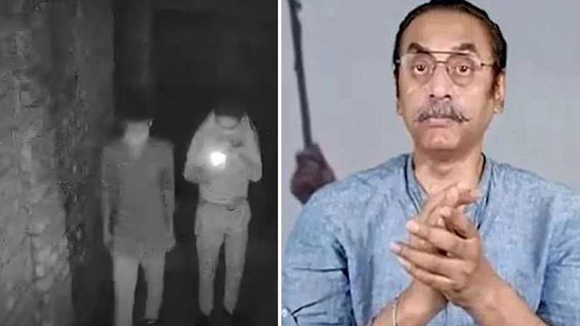 বগুড়ায় পিনাকী ভট্টাচার্যের বাড়ির গেটে দুর্বৃত্তদের আগুন