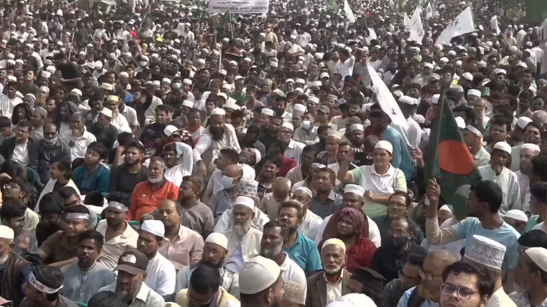 কাজলায় জামায়াতের নির্বাচনী জনসভা চলছে, বক্তব্য দেবেন জামায়াত আমির