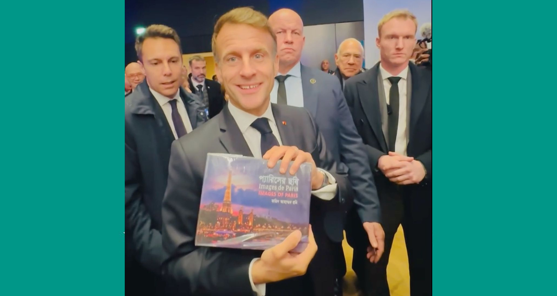 ফ্রান্সের প্রেসিডেন্টের হাতে ‘প্যারিসের ছবি’