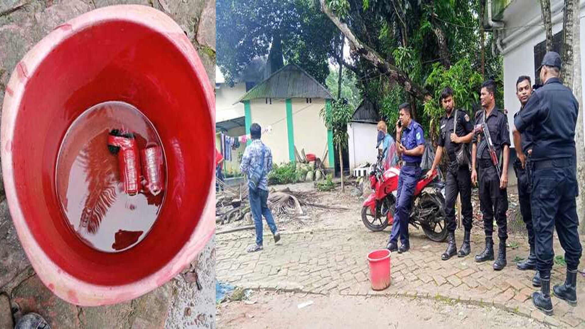ফরিদপুরে বসতবাড়ির আঙিনায় ‘ককটেল সাদৃশ্য বস্তু’ উদ্ধার